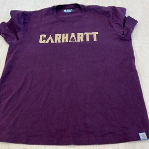 Carhartt Pocket T Shirt Men’s large Maroon Camp Short Sleeve Relaxed Fit